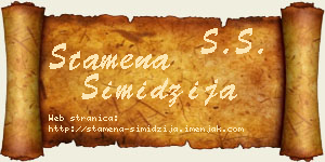 Stamena Simidžija vizit kartica